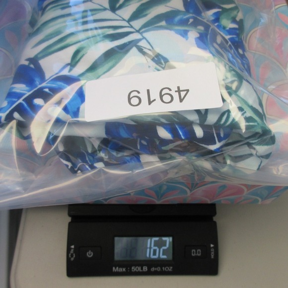 Tommy Bahama Fronds Floating Tie-Front Dress M Blue 100% Rayon Mini Beach 162 - Picture 11 of 11